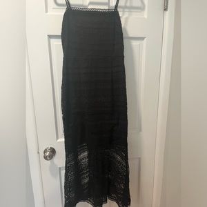 LULUS Black Lace Cami Maxi Dress Size Medium
